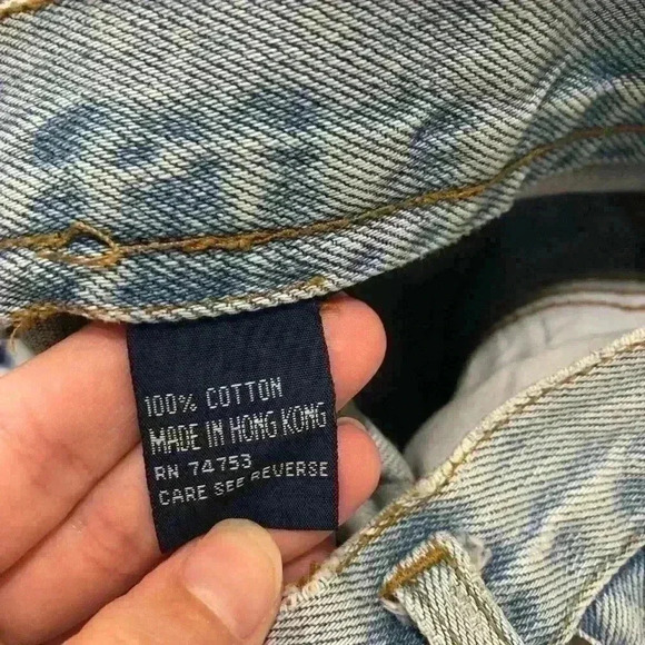 Vintage Carolina Blues High Waisted Light Wash Button Fly Shorts 90s Size 11/12 - Picture 7 of 9